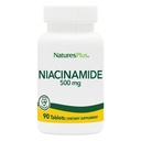NaturesPlus Niacinamidi - 500 mg, 90 tablettia - Korkea teho B3-vitamiinin täydentää - Kasvissyöjä, Gluteeniton - 90 tarjoilua