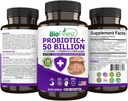 BioFinest Probiootti 50 miljardia PMY Enzyme Supplement - 12 Probiootit Kanta 3 Natural Prebiootit - Gut Digestion Detox Gas Bloating Ummetus - Acidophilus miesten naisten (60 Veg. caps)