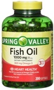 Spring Valley All Natural Fish Oil Heart Health 1000 Mg/300 Mg Omega-3 200 Soft Gel