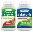 Best Naturals Cascara Sagrada 450 mg & Melatoniini 12 mg