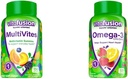 Vitafuusio MultiVites Gummy Multivitamiinit aikuisille 12 vitamiineja ja Mineraalit, Marja, Persikka & Omega-3 Gummy Vitamiineja, Berry Lemonade Maku, Heart Health Vitamiineja(1)