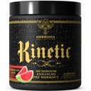 Ambrosia Kinetic Organic Preworkout, Sieni tehostettu Natural Pre Treout täydentää, Nootropic Superfood Powder for Energy (Watermelon Candy)