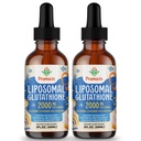 2000MG Liposomal Glutatione Liquid, 98% Imeytyminen, aktiivinen muoto L-glutatione täydennysosa, vegaaninen ystävällinen, tehokas antioksidantti Complex immuunijärjestelmä, ikääntyvä puolustus, Detox, 4 FL.OZ