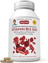 ANDREW LESSMAN B12 500 720 kapselit - Imeytyminen-suojattu Metyylikobalamiini (Luonnon Coenzyme B12), Essential for Energy and Stress Support, Plus B-Complex, Helppo niellä kapselit