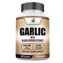 American Standard Supplements Valkosipuli 2400 mg Per tarjoilu mustapippuri hedelmäuute ... Vegaani, gluteeniton, 120 kapselia, 40 tarjoilua