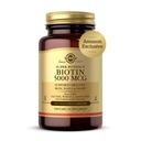 Solgar Biotin 5000 mikrog - Tukee terve iho, kynnet ja hiukset - Tukee energian tuotanto & aineenvaihdunta - B-vitamiini - ei-GMO, Vegaani, Gluteeniton - 180