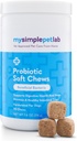 MySimplePetLab Dog Probiootit, 5-Strain Probiootti Blend, Terve Lemmikki Chews, Tukee Ruoansulatuskanavan, Gut Function, Immuunijärjestelmä, Tasty Probiootti pehmeät purut koirille, Päivittäinen täydennysosa