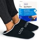 Gel Ice Pack Tohvelit - Tarjoaa kuumaa ja kylmää terapiaa jalkakipua, neuropatiaa kipu helpotusta jalat, kihti helpotusta, Turvotus jalat, plantar fasciitis ja kantapää spurs - yksi koko sopii eniten (musta)