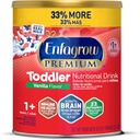 Enfagrow Premium Toddler Nutritional Drink, Natural Vanilla Flavor, Omega-3 DHA aivoihin tukea, Prebiootit ja vitamiinit immuuniterveyteen, ei-GMO, Powder Can, 32 Oz (Pack of 1