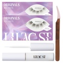 Lilac St - Originals Starter Kit - Sisältää Natural Faux Eyelash Clusters (10mm & 12mm), Clear Lash Liima, & Lash Applicator - Kevyt & Lifelike - kestää 10 päivää - Julma ilmainen, vegan - 20 Lashes