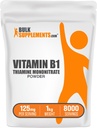 BulkSuplements.com Tiamiini Mononitraattijauhe - B1-vitamiini Kuiva-aine, tiamiini B1-lisä - B1-vitamiinit, gluteeniton, 125 mg/annos, 1 kg (2,2 lbs) (pakkaus 1)