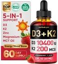 Venture Pal 5-in-1 D3 10000 IU & K2 MK-7 200 mcg magnesiumin, MCT-öljyn, sinkin, sokerittoman D-vitamiinin nestemäisen .