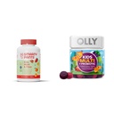 SmartyPants Kids Multivitamiini Gummies ja kuitu täydentää: Omega 3 Kalaöljy & Olly lapset Multivitamiini + Probiootti Gummy, Ruoansulatus-ja immuunituki