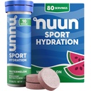 Nuun Sport Elektrolyyttitabletit, joissa magnesiumia, kalsiumia, kaliumia, kloridia ja natriumia, gluteeniton ja vegaaninen, vesimeloni, 8 pakkausta (80 tarjoilua yhteensä)