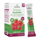 Swanson Yksinkertaisesti Hydrate Electrolyte Powder Mix - Sokeriton juoma Sekoita 0 kaloria - kätevä On-The-Go Hydration Powder - Advanced Electrolyte Drink Mix - Berry Blast Flavor - 30 Packets