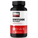 FORCE FACTOR Benfotiamiini Plus tiamiinin lisäravinteet, rasvaliukoinen B1-vitamiini korkealle imeytymiselle, ei-muuntogeeniselle organismille, vegaanille, 90 kasvikapselille