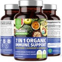 N1N Premium 7 in 1 Immunosupport Supplement [100% USDA Organic] Daily Immuuni Boost kanssa C-vitamiinia, Elderberry, Moringa Leaf, Oregano ja valkosipulin immuniteetin ja tulehtumisen vaste, 90 tablettia