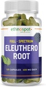 Full Spectrum Eleuthero Juurikapselit - Siperian Ginseng - Tehostaa fyysistä kestävyyttä ja henkistä valppautta - tukee immuunijärjestelmää - Tehostettu Eleutherosidi profiili - Kaikki luonnolliset - 125 Vegaanikapselit