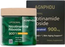 AGNPHDU- liposomaalinen nikotinamidi Ribosidi 120 kapselia, Resveratrol, Quercetin - NAD-lisä anti-aging, energia, Focus 900 mg ravintolisä