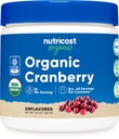 Nutricost Organic Cranberry Powder, 8 oz, 5G per Serving - ei-GMO, Gluteeniton