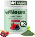 Super Greens Powder, 60 Servings - Immuniteetti, Dgestive Enzymes & Probiootit for Energy, Gut Health, Bloating Relief for Women - Greens Superfood Powder - Mixed Berry
