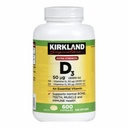 Kirkland Maximum Strength D3-vitamiini 600 Softgels (pakkaus 2)