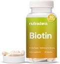 Biotiini 10000 mcg kapselit kalsium hiuksille iho ja kynnet - Luonnollisesti tuotettu Biotiini täydentää hiusten kasvua ja paksuus 10 000 mcg Vegan kapselit ...