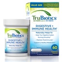 TruBiotics Probiotics for digestive & Immuuniterveys, tukee Säännöllisyys & auttaa lievittää vatsavaivoja, kaasu ja turvotus, 2 Kliinisesti tutkittu Probiootti kanta, Plus prebiootit, 60 kapselia