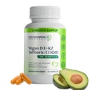 5-in-1 D3-vitamiini 2000IU + K2Vital K2-vitamiini Turmeeric ja COQ10 - Avokado Powder for Enhanced Imeytyminen - sydän, luu, solujen terveystuki