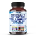 Coenzyme Q-10 Red Yeast Rice Quercetin Magnesiummalaatti, Glycinate, Sitraatti - Valmistettu USA