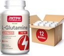 Jaarrow Formula L-glutamiini 750 mg, ravintolisä, immuuni- ja lihastuki, 120 kasviskapselia, 120 päivän toimitus (pakkaus 12)