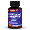 Magnesium L- treoniinikapselit, magnesiumtreoniinin täydennysosa, 1900 mg Magnesium L- treoniini, ei- GMO, gluteeniton - 120 Veg kapselia