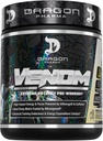 DRAGON PHARMA Venom Extreme Potency Pre-Workout, Laser Sharp Focus + Energia, Intense Performance, Todistetut ainesosat tehostetun vasodilaation & Endurance (40 Servings, Piña Colada)