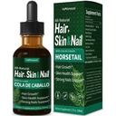 Horsetail Hiukset, ihon ja kynsien Liquid Drops, Cola de Caballo, Biotina y Romero, Vitamiinit Gotas para el Cabello Uñas y Piel, hiusten kasvua täydentää naisten w / Rosemary Extract. 2oz