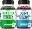 Green Tea Fat Burner laihtuminen (60 Gummies) Ruokahalua Suppressantti laihtuminen täydentää miesten & naisten ja Glukosamiini Chondroitin Joint Supplement (60 Count) Joint Lisäravinteet aikuisille