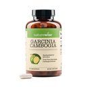 Naturewise Garcinia Cambogia - 60% HCA Concentration Extract, Natural Support for Weight Goals and Energy Levels - Vegan, non-GMO, Gluteenittomat - 180 kapselia[2-6 kuukauden tarjonta]