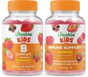 Elinkelpoinen B Complex Kids + Immuunituki Lapset, Gummies Bundle - Suuri maistaminen, vitamiini täydentää, Gluteeniton, GMO vapaa, purukumi