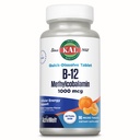 KAL-vitamiini B12 Methylcobalamiini 1000 mcg, terve energia, aineenvaihdunta, hermojen ja punasolujen tuki, * Nopea liuottaminen ActivMelt, optimaalinen imeytyminen, luonnollinen tangeriinimaku, 90 tarjoilua, 90 mikrotablettia