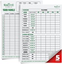 SWOOC Games® - 5 Big Premium Laminated Yardzee & Farkle Score cards (11.5in x 8in) kanssa Säännöt - Suuret Uudelleenkäytettävä Dry Ease Pads for Giant Outdoor Dice