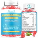 2 Pack Ashwagandha Gummies Turmeric GABA Mood energiaa ja immuuni tukea, sekoitettu marja maku 120 Ct
