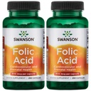 Swanson Folic Acid 800 mikrog (1Vitamin 335 mikrog Dfe Folate) 250 kapselia (2 pakkaus)