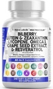 Clean Nutra Eye Vitamiineja Mustikka Lutein ja Zeaksantiini Lisäravinteet Lycopene 40 mg Resveratrol Rypäle Seed Astaksantiini silmät - silmien hoito Tuki Silmät Vitamiini ja Mineraali täydentää