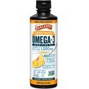 Barlean's Omega 3 Fish Oil Liquid Supplement D-vitamiini miesten ja naisten, 1080mg EPA ja DHA rasvahappo, edistää aivojen ja sydämen terveyttä - ei-GMO, Mango Peach, 16 oz