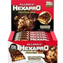ALLMAX HEXAPROPROTEIN BAR, Chocolate Chip Cookie Dough - pakkaus 12 - Korkea-Protein Energy Snack - 20 g proteiinia per Bar - Whey Protein Isolate