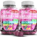 Multimane Collagen Gummies Biotin Keratin Hyaluronic Acid Bamboo C-vitamiini D-vitamiini E Folaatti Saw Palmetto Silica B3 Vitamiineja Hiusten iho ja kynnet Gummies by Clean Nutra