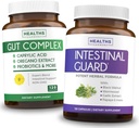 Suolisto Guard & Gut Complex (2-Kuukausi tarjonta) Gut Guard Combo - Suolisto Guard (120 kapselia) Potent Natural Formula & Gut Complex (120 kapselia) Natural Candida tuki - All-in-one tuki