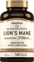 Piping Rock Lions Mane -sieni- lisäravinteet ... 2100mg 160 kapselia...