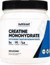 Nutricost Creatiini Monohydraatti Mikronoitu jauhe 1 LB (454 Gram), 5000 mg per Serv (5 g) - Mikronoitu kreatiinimonohydraatti