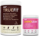 RSP NUTRITION AminoLean Pre harjoitus energia (Pink Lemonade 30 Servings) kanssa TrueFit proteiinijauhe (suklaa 2 LB)
