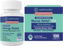 WELMATE Hengitysteiden kokonaishoitoraja: Allergian hoito Fexofenadiini HCl 60 mg (100 Ct) 12 tuntia ei- vaimeaa antihistamiinia + maksimivahvuus Limakalvojen hoito DM 1200 mg Guaifenesin & 60 mg DXM (100 Ct)